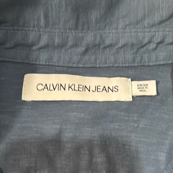 NWT Calvin Klein Jeans Blue White Ombre Polo Shirt Size Small - Picture 4 of 5